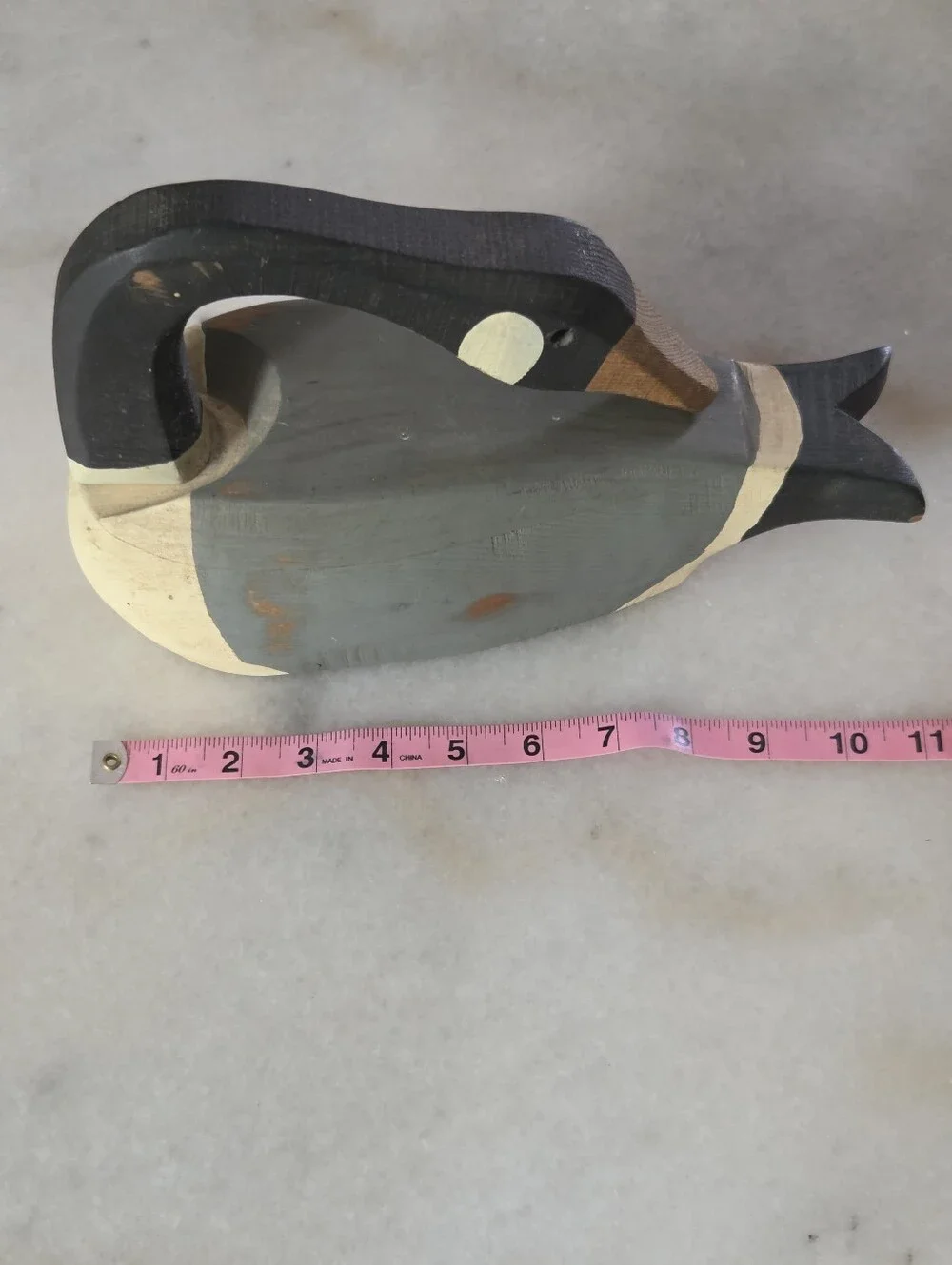Hand-Carved Wooden Duck Goose Decoy With Adjustable For Posing / Removable Head